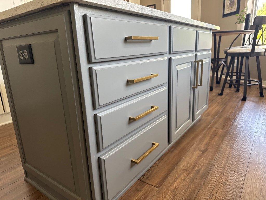 Kitchen Island Cabinet Refinishing - After