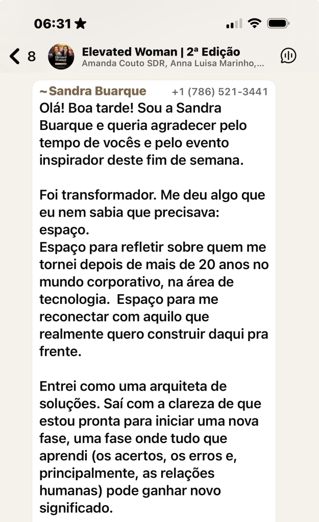 Depoimento Elevated Woman
