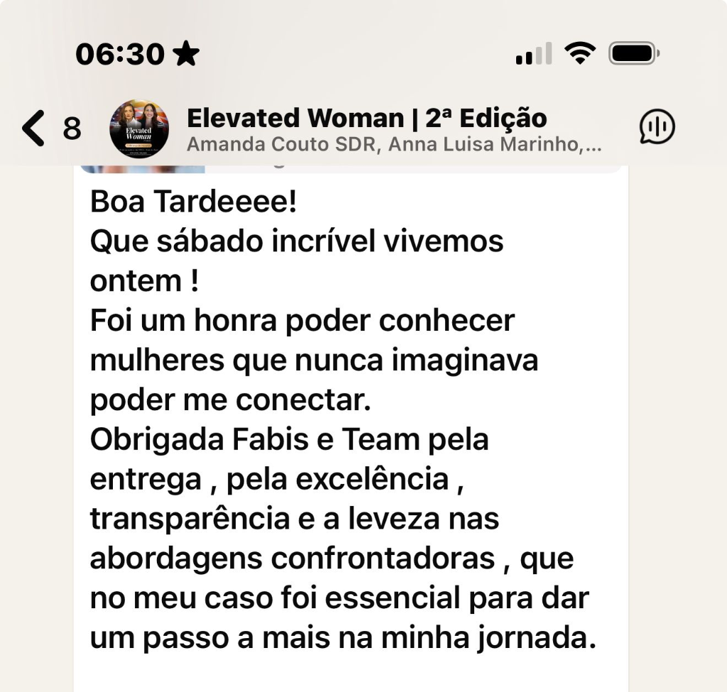 Depoimento Elevated Woman