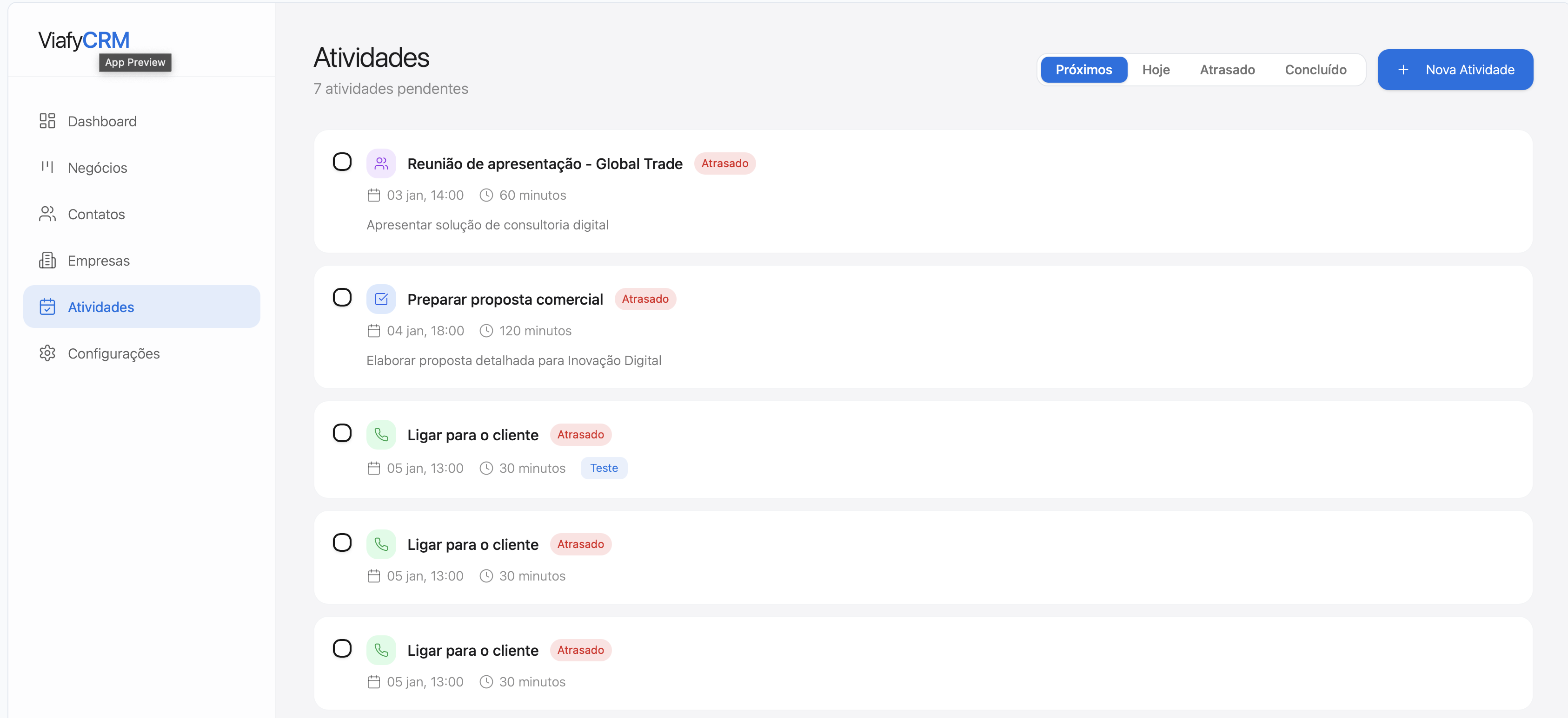 Viafy CRM: Elevate Your Sales with Elegance and Efficiency. template preview