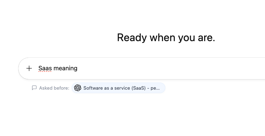 "You asked this before"