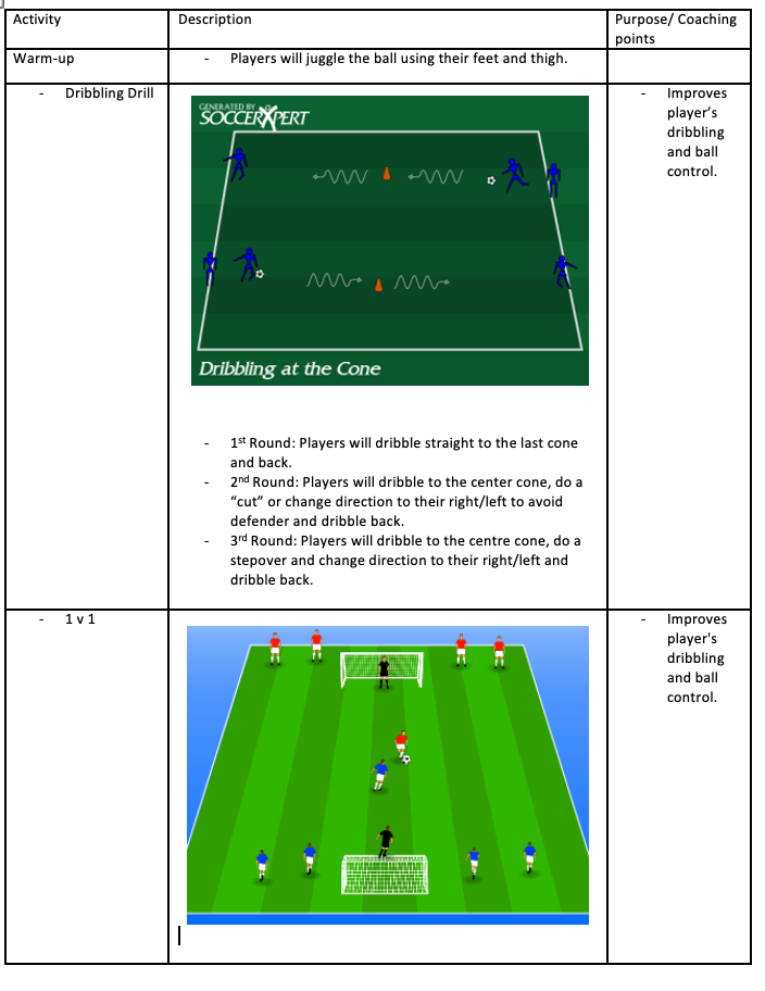 Training Session Drills