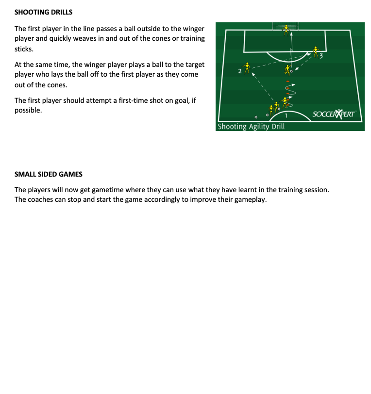 Training Session Drills - Shooting