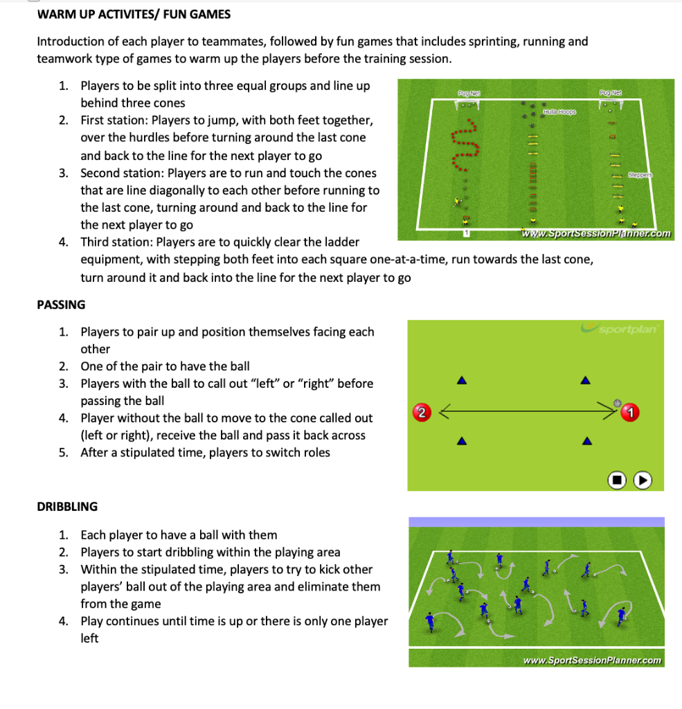 Warm-up and Passing Drills