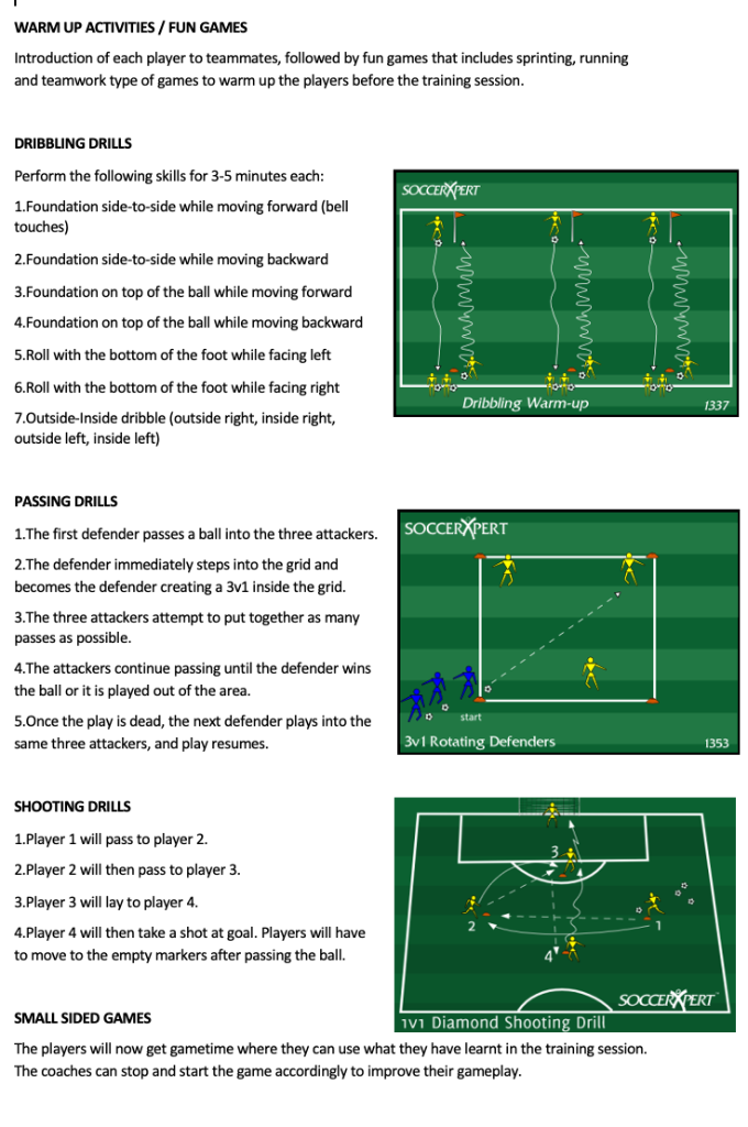 Training Session Drills