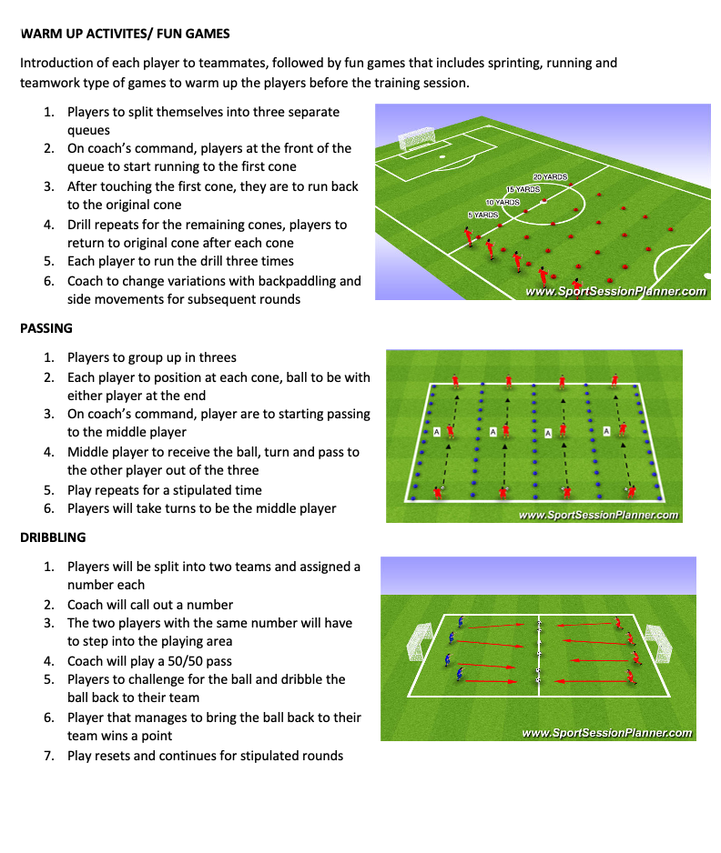 Training Session Drills
