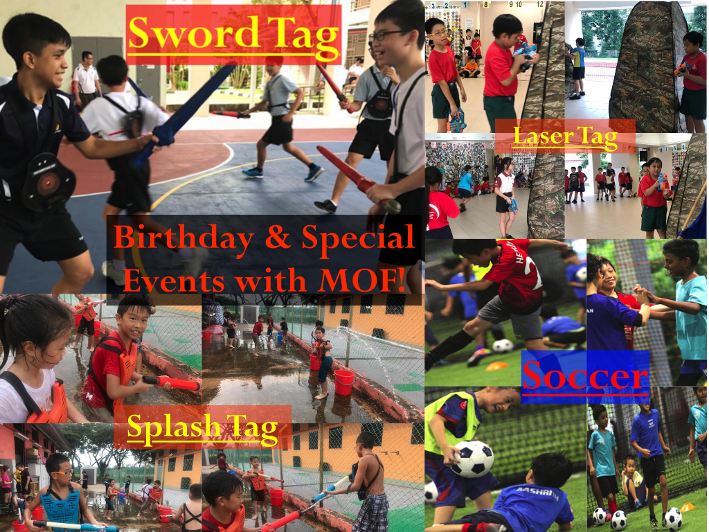 Birthday & Special Events with MOF - Sword Tag, Laser Tag, Splash Tag, Soccer