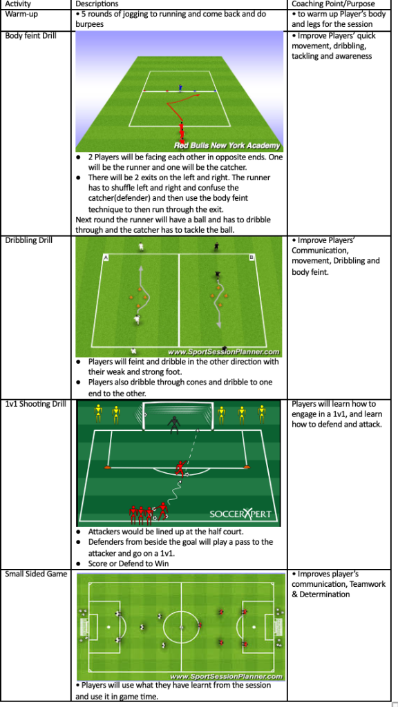 Training Session Drills