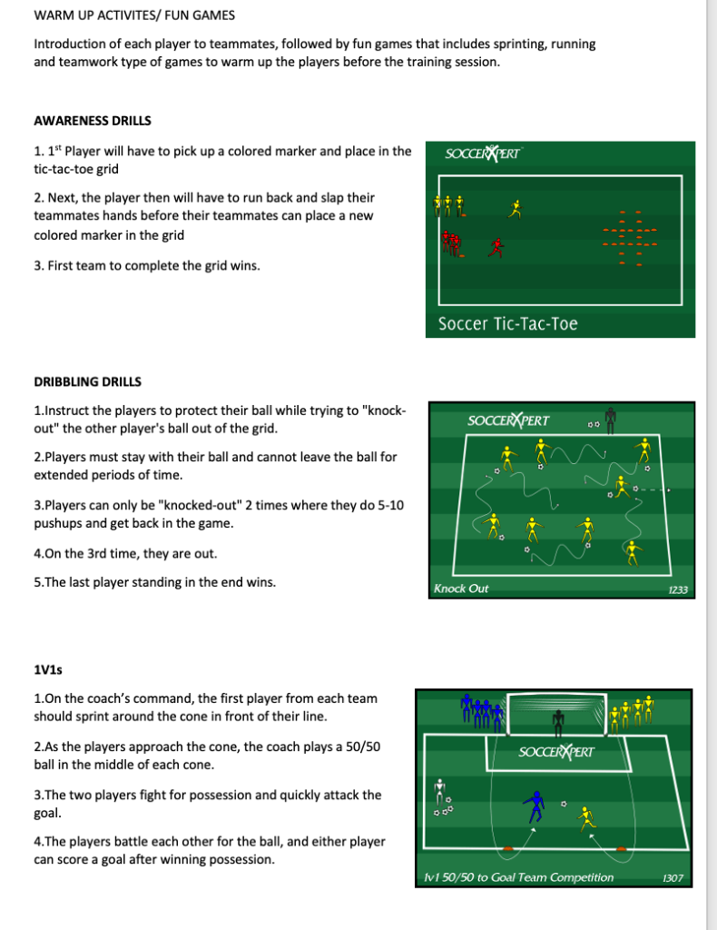 Training Session Drills