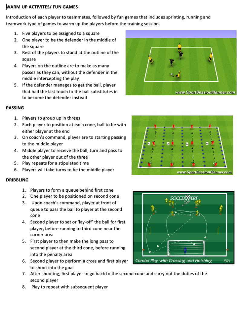 Training Session Drills