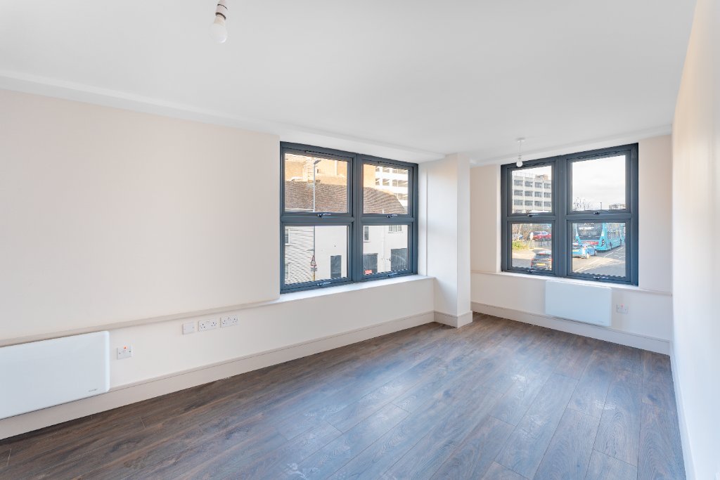Internal corridor with apartment numbering