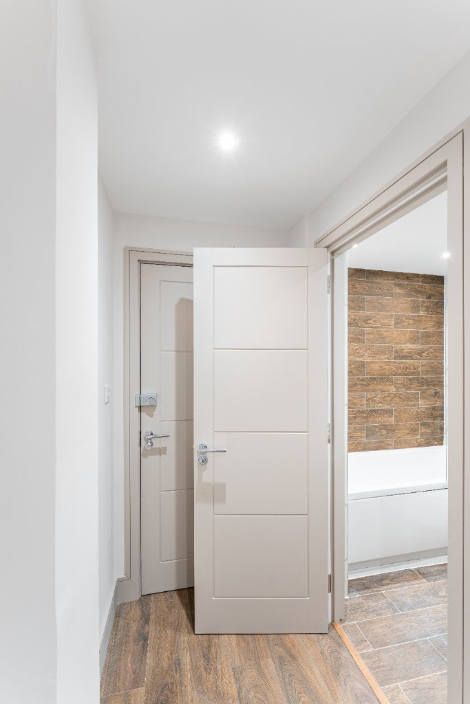 High-specification bathroom with bath and shower