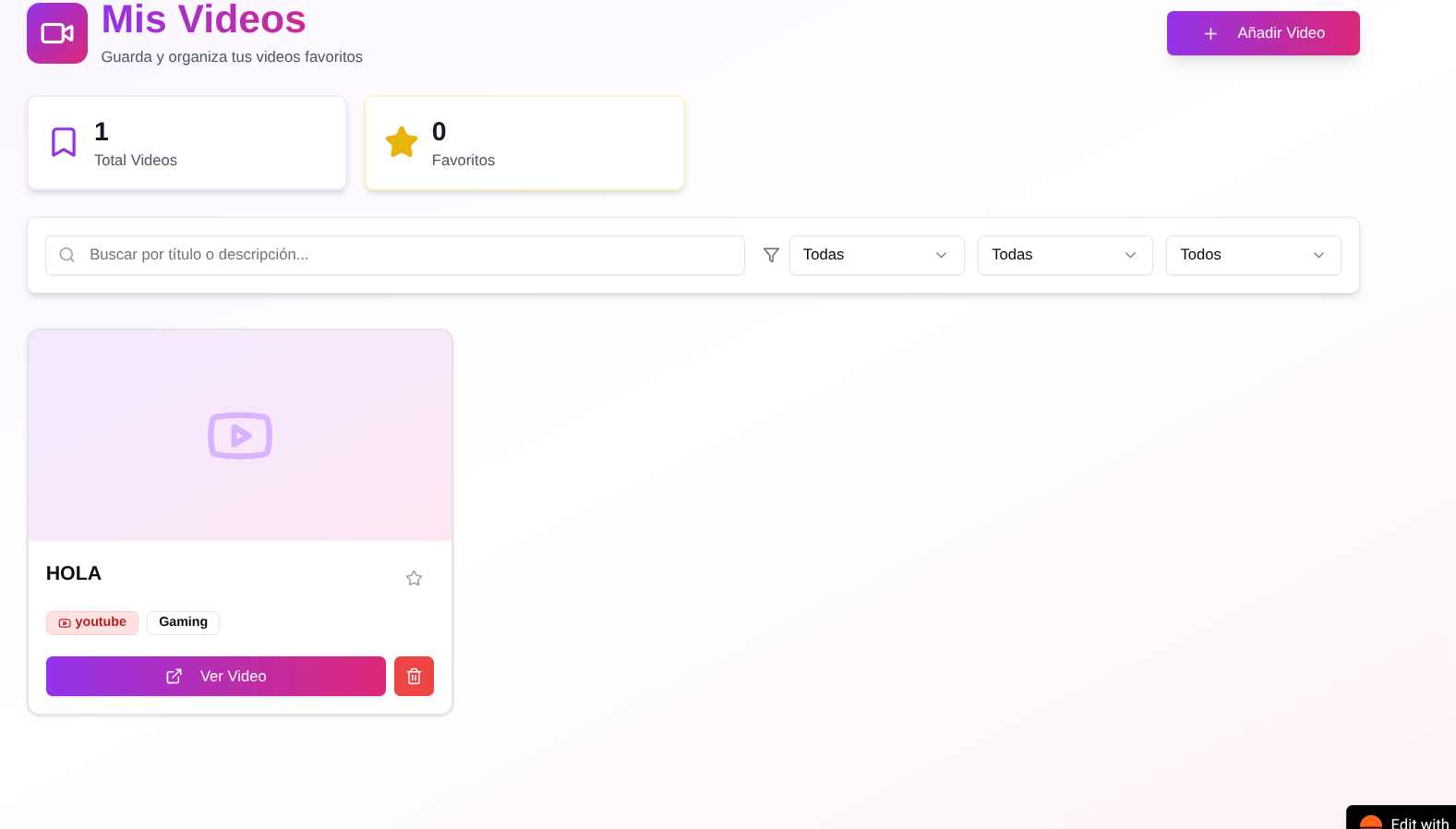 VideoVault template preview