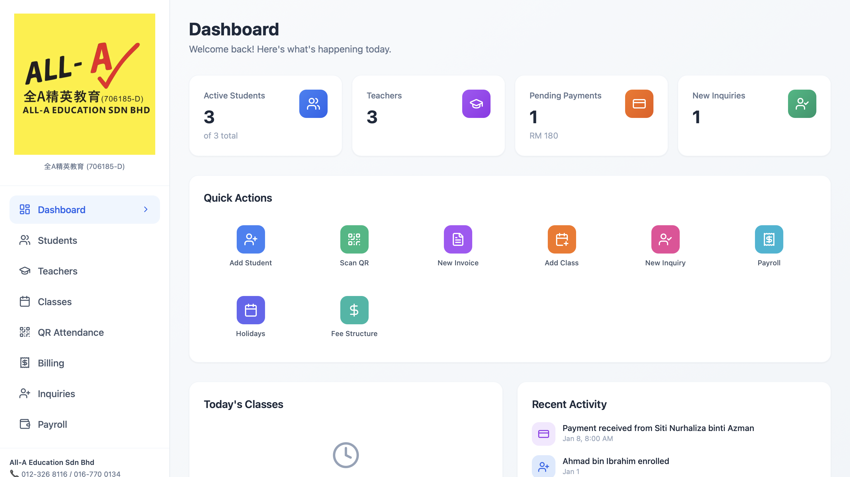 All-A Tuition EMS template preview
