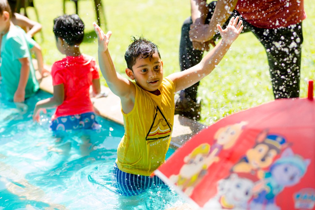 Play-based learning with water play