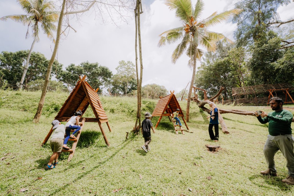 Outdoor swings and play