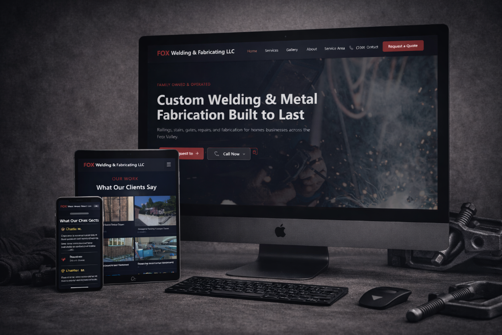 Fox Welding & Fabricating website by MP Digital