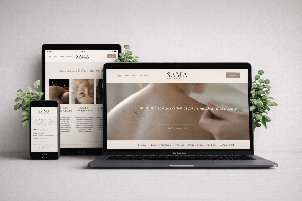 SAMA Acupuncture & Aesthetics website by MP Digital