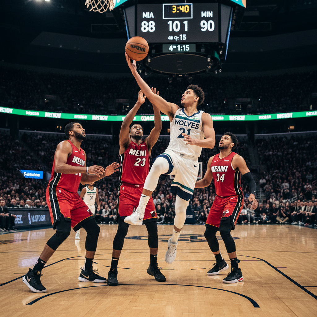 Timberwolves Win 120-110 Against Heat: Towns Dominates with 35 Points