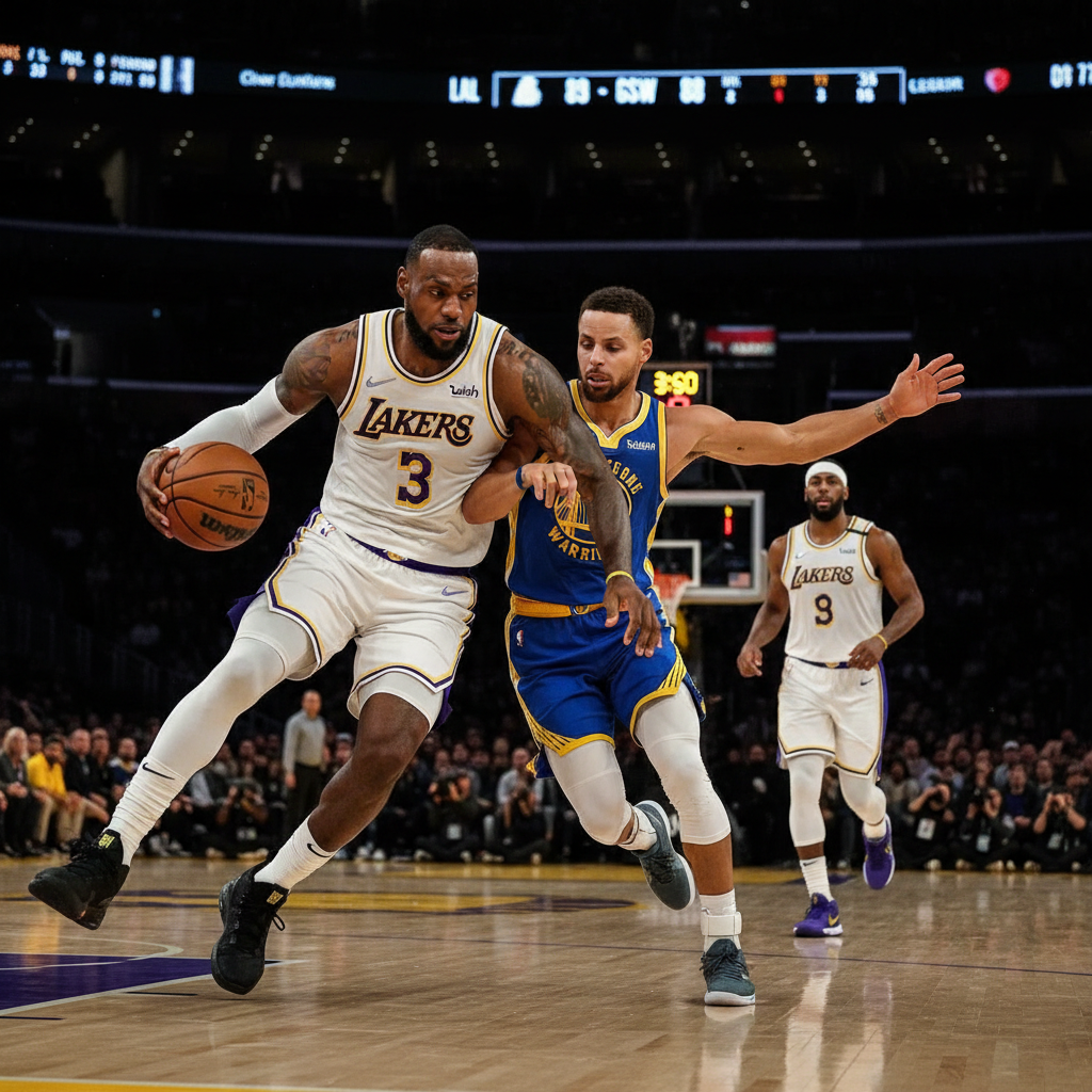 LeBron James Leads Lakers to 120-110 Win Over Warriors in Opener