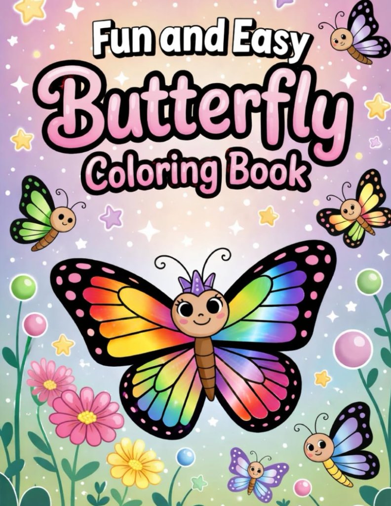 Fun and Easy Butterfly Coloring Book