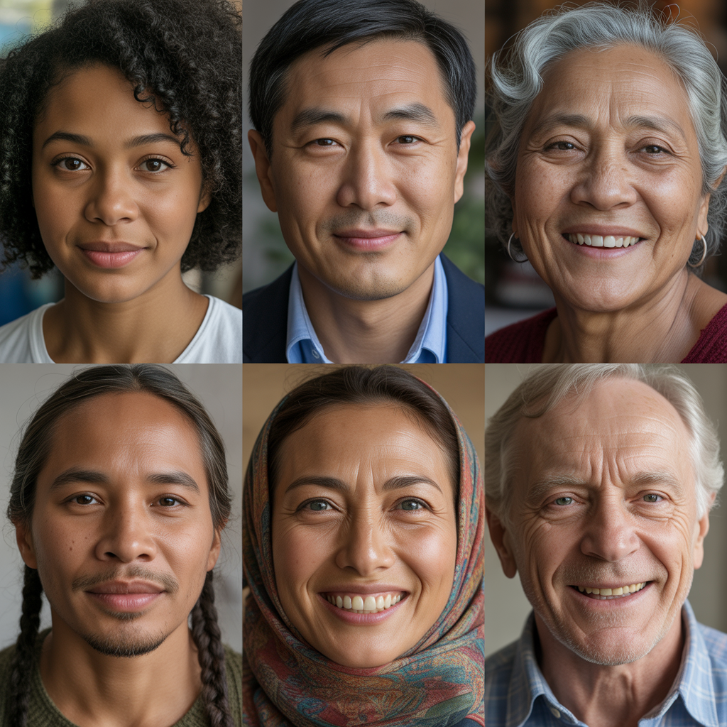 Diverse faces 5