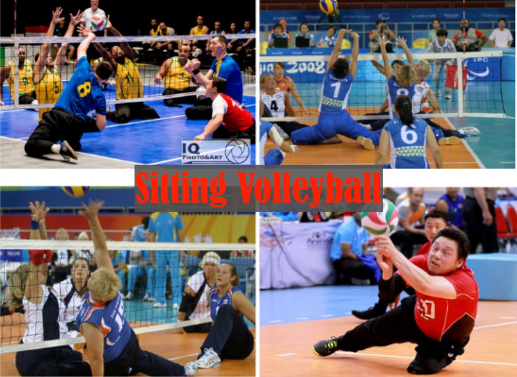 Sitting Volleyball in action - competitive Paralympic sport