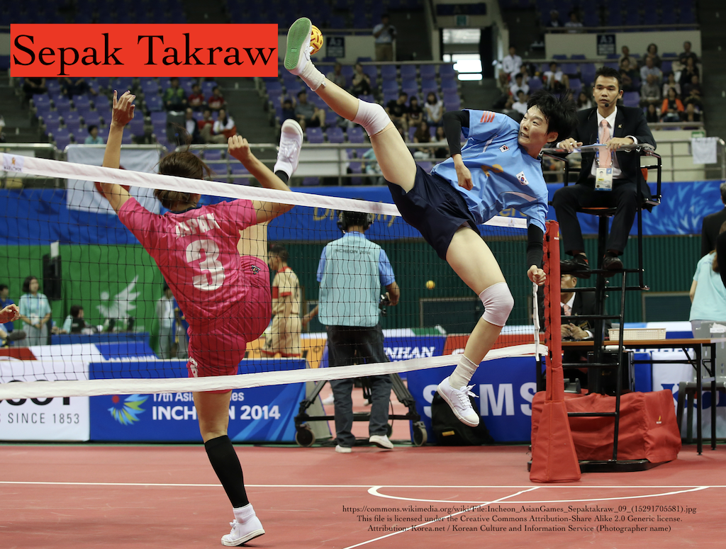 Sepak Takraw in action