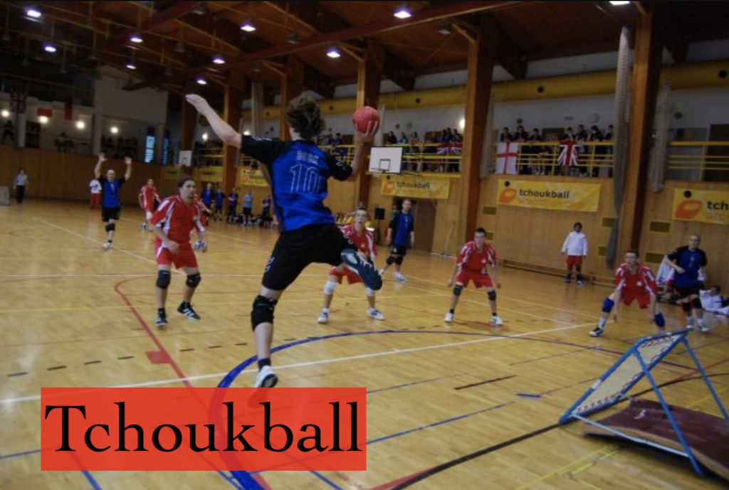 Tchoukball game in action