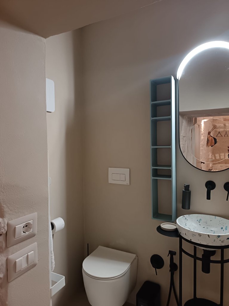 Modern bathroom with terrazzo sink