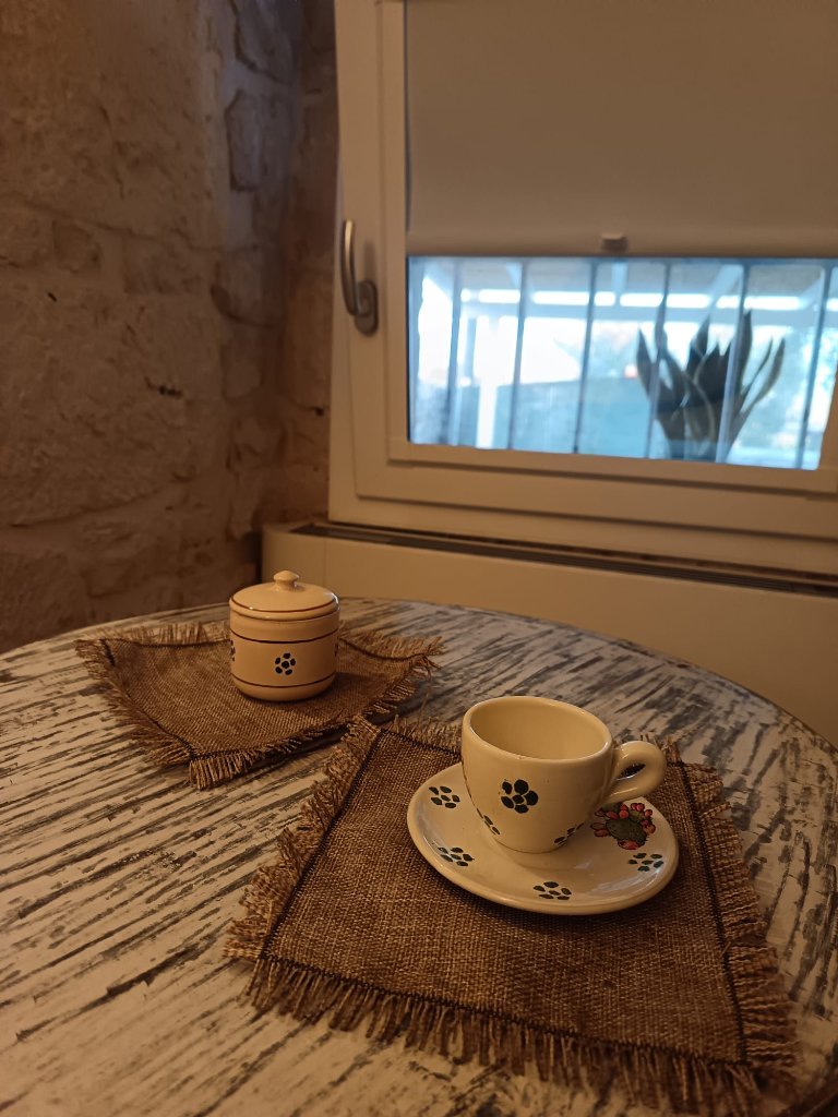 Morning coffee with traditional ceramics