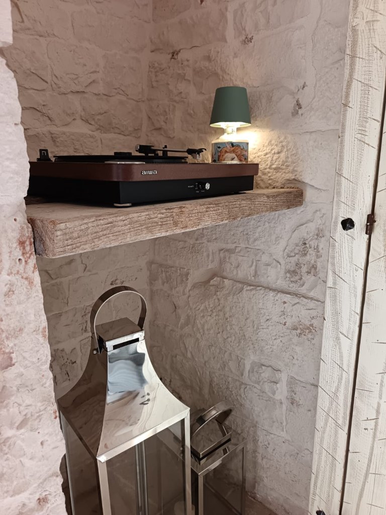 Interior detail with vintage record player