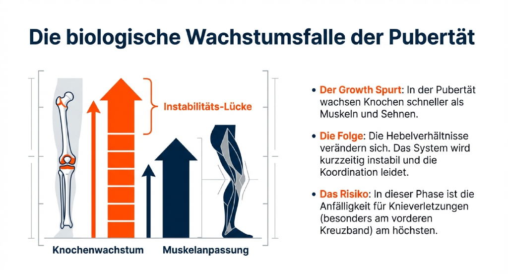 Die biologische Wachstumsfalle der Pubertät