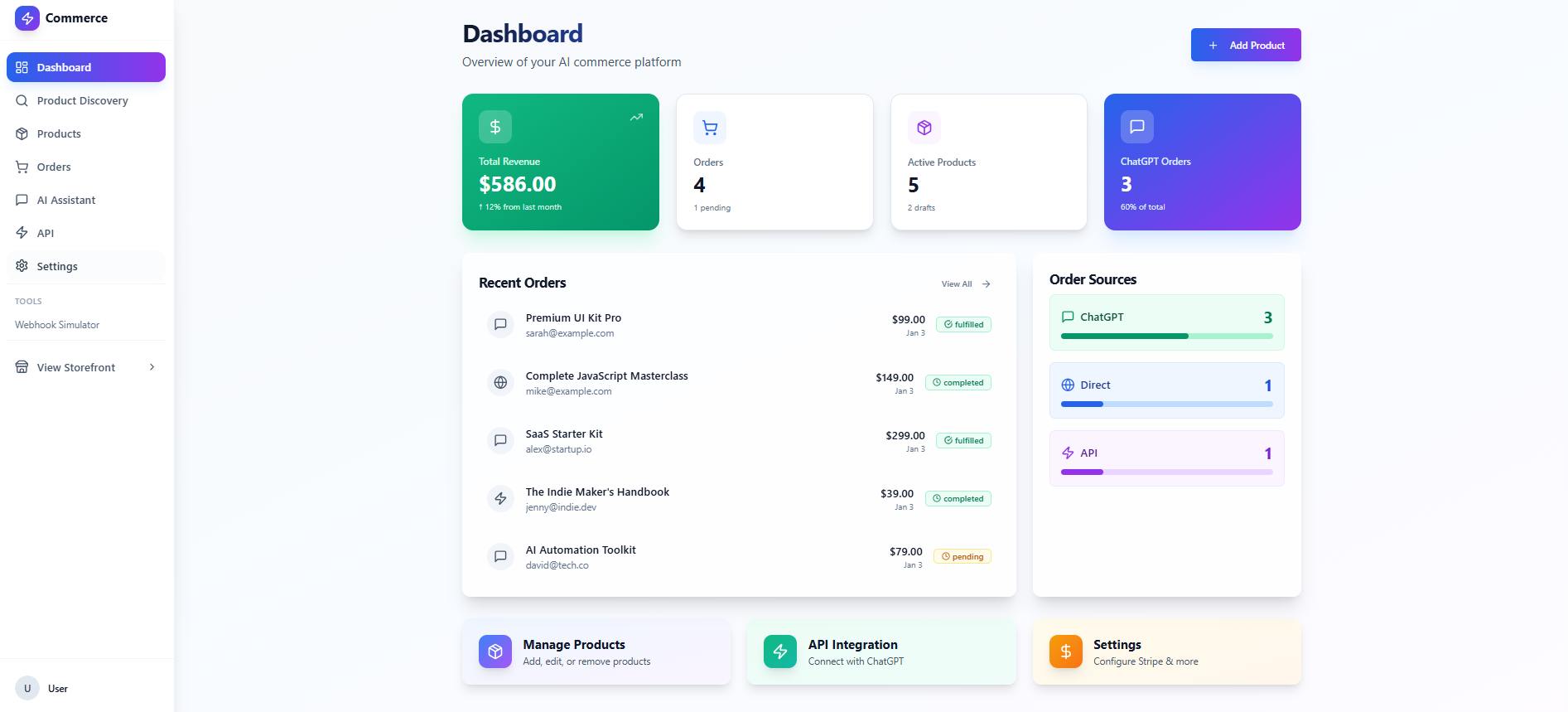 Aura Commerce  - Intelligent Product Discovery & Auto-Fulfillment template preview