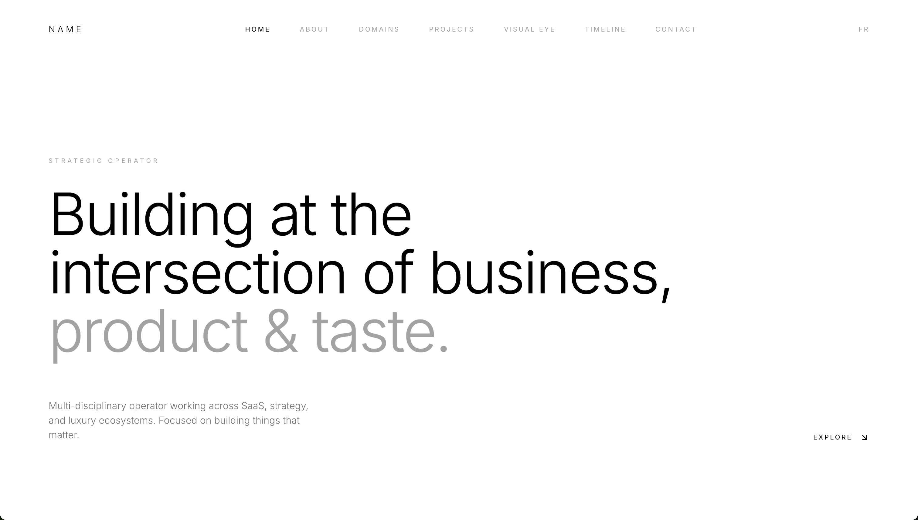 Premium Personal Website — Bilingual EN/FR template preview