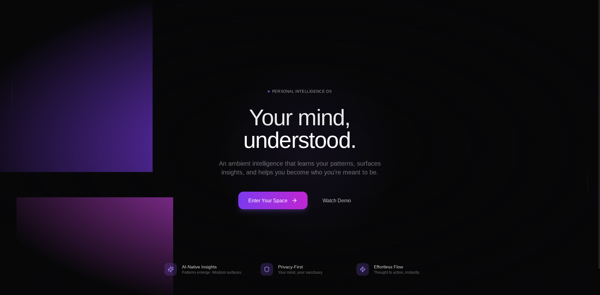 Aura - Personal Intelligence Dashboard template preview