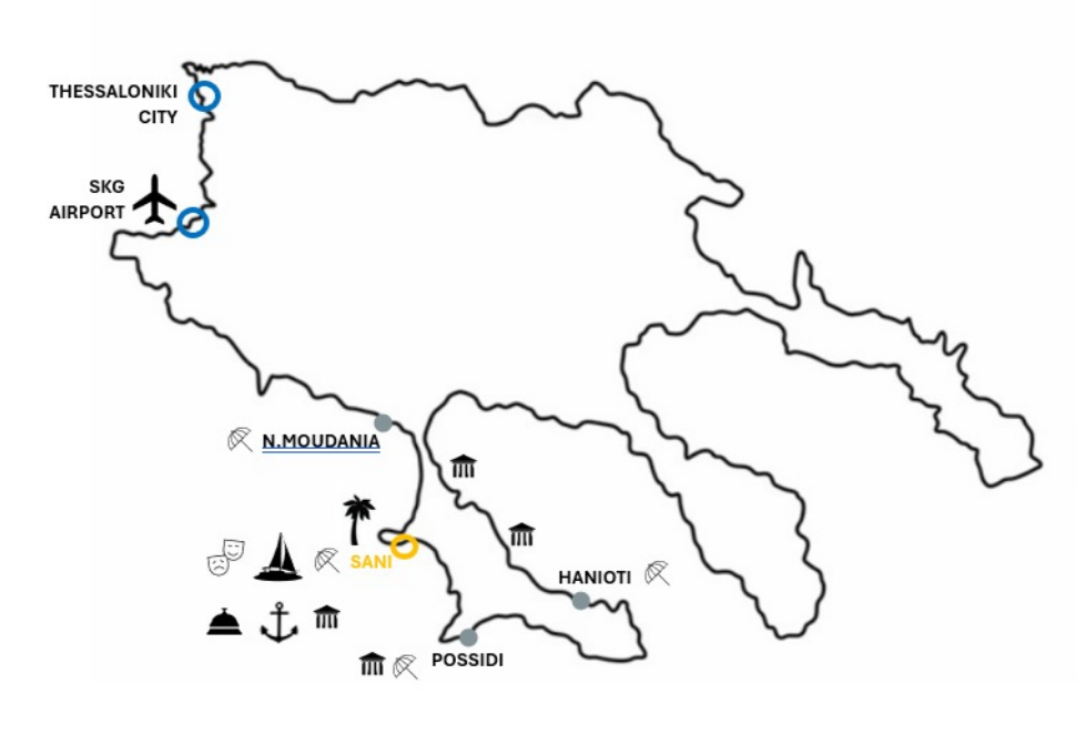Halkidiki Map