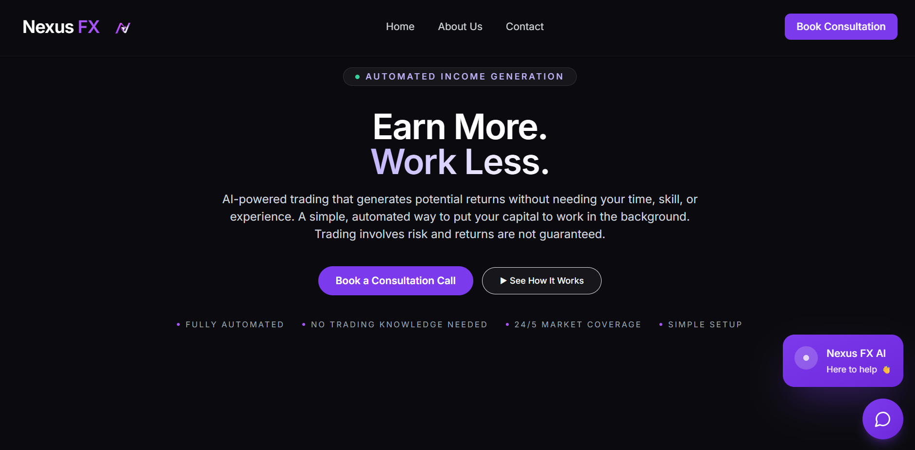 Trading Site template preview