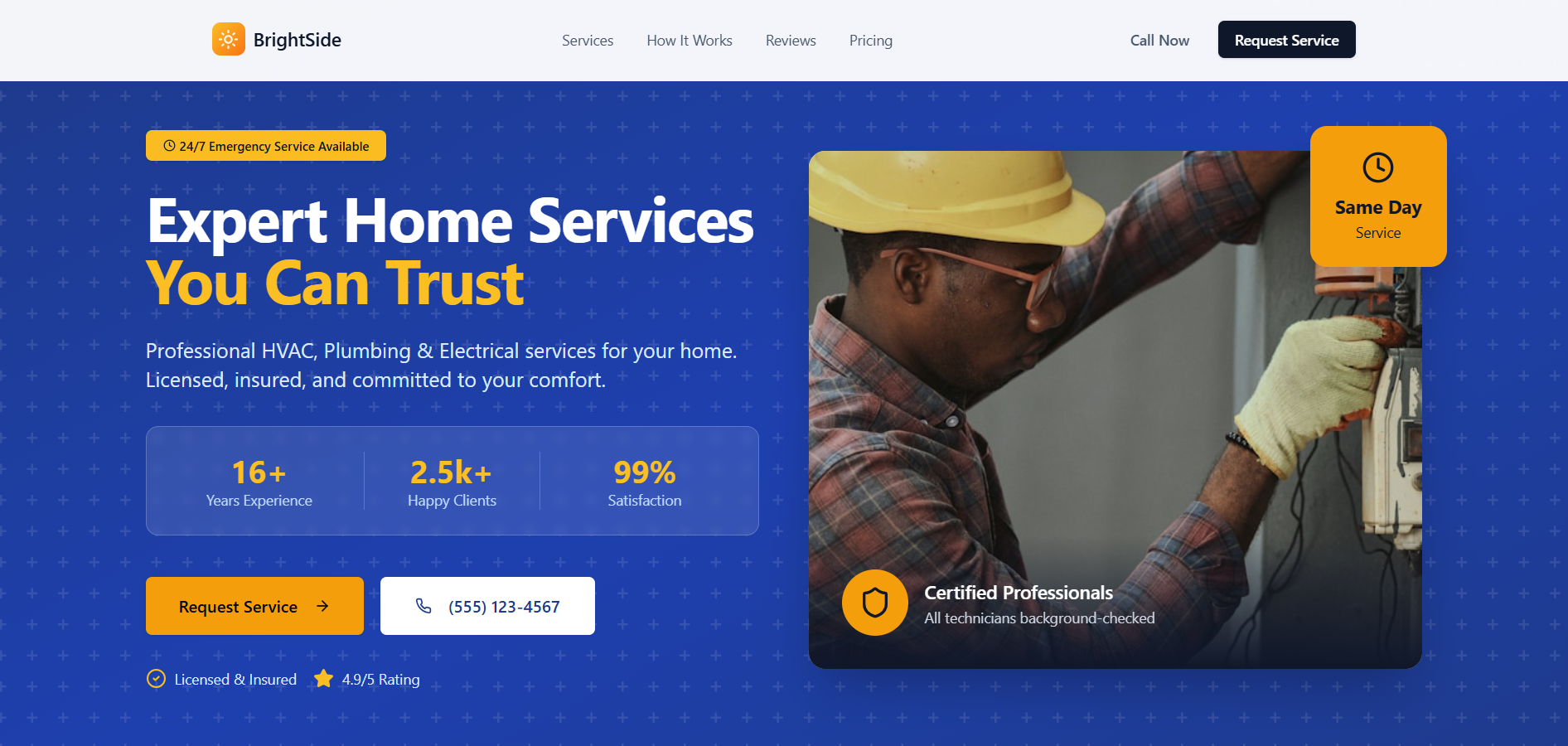 Home Services Intake and Ops template preview