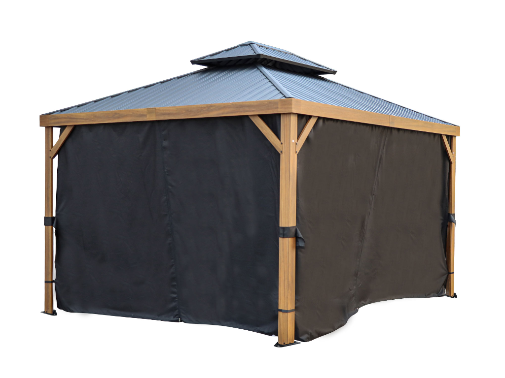 Black polyester curtains