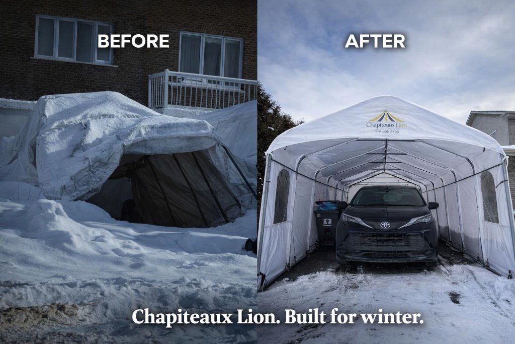 Installation d'abri auto à Montréal