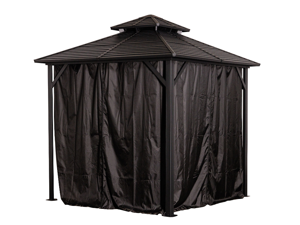 Black polyester curtains