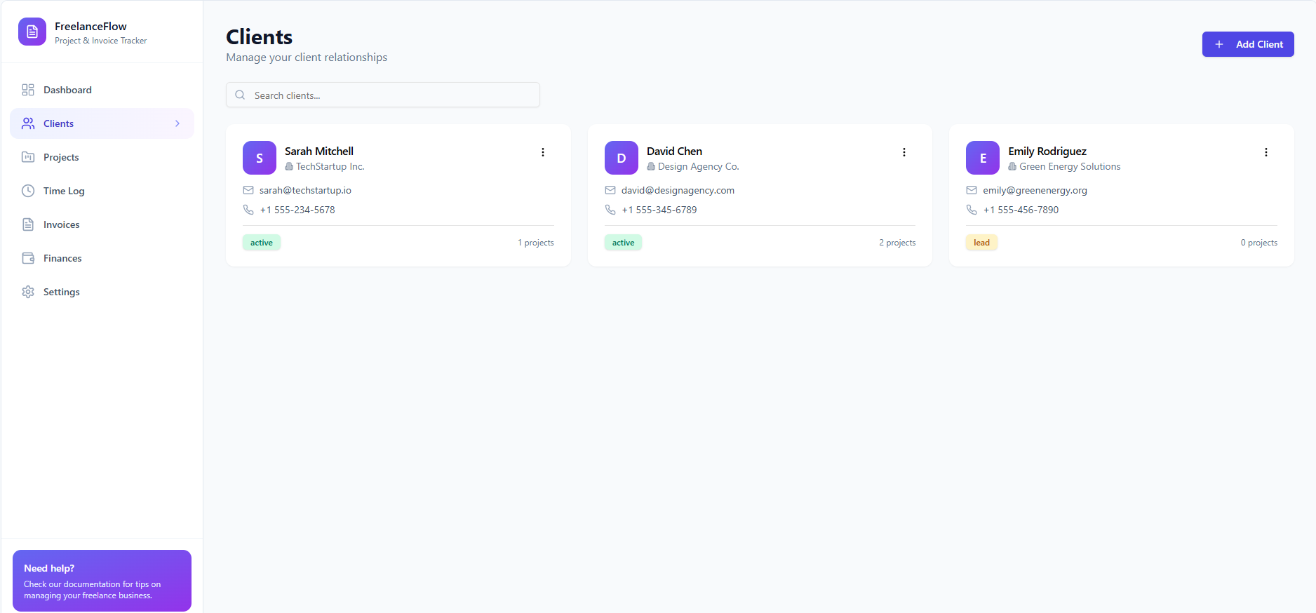 ProFlow Suite template preview