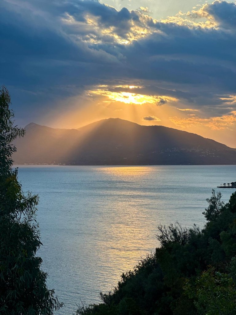 Sunset over mountains