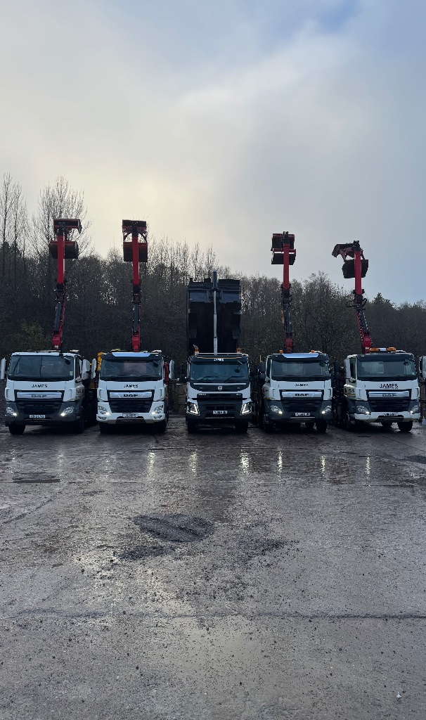 Professional Grab Hire in Neath - James Grab and Tipper Hire Grab Hire service in Neath — modern fleet of grab lorries and tippers operated by James Grab and Tipper Hire, licensed waste carrier serving South Wales