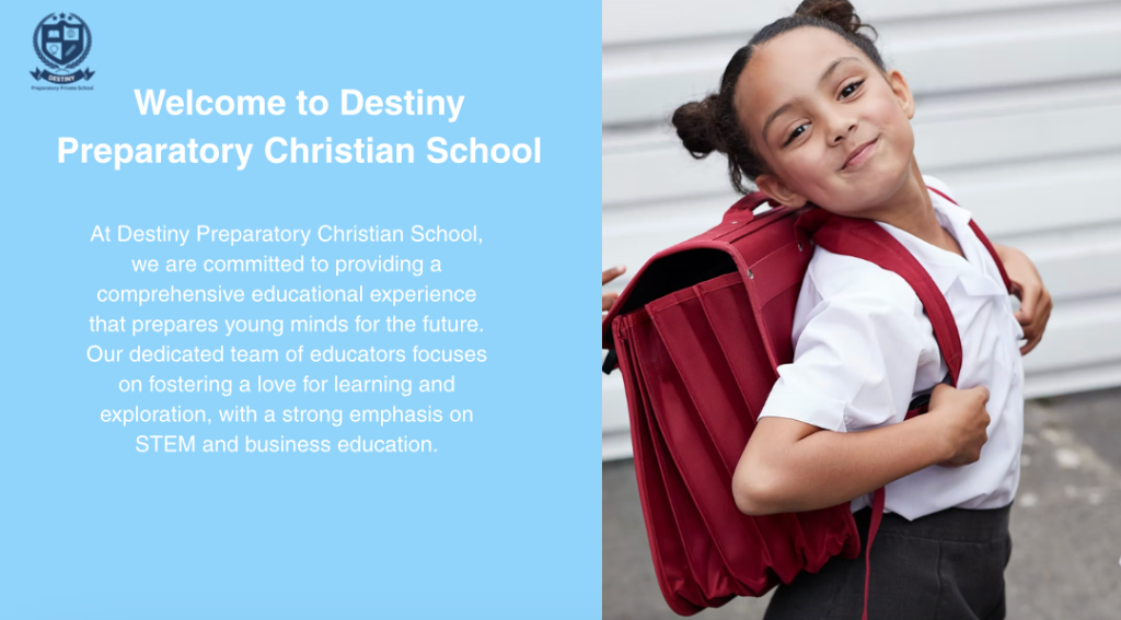 Welcome to Destiny Preparatory Christian School