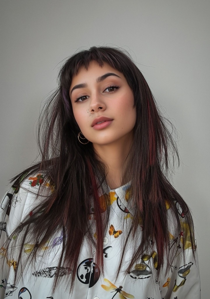 Women's long hair