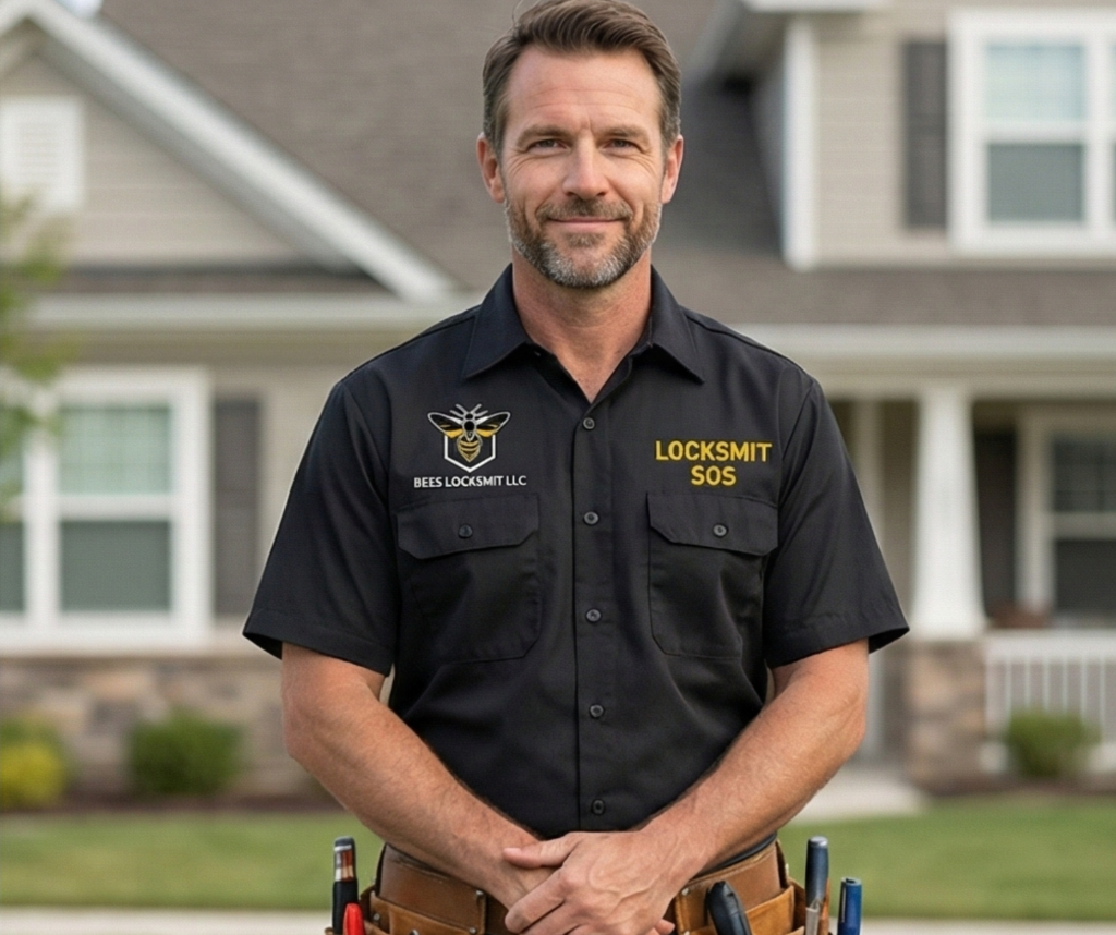 Locksmith professional with house