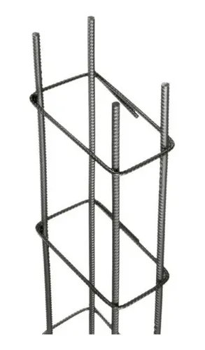 Coluna Armada 7x14 com 4 Ferros de 8mm e estribos de 4,2 mm