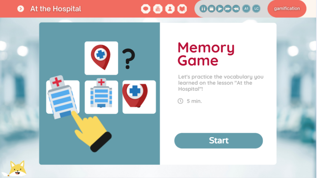 At the Hospital - Memory Game